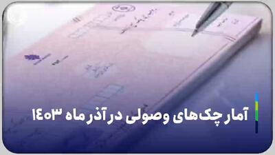 آمار چک‌های وصولی در آذر ماه ۱۴۰۳