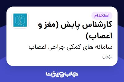 استخدام کارشناس پایش (مغز و اعصاب) در سامانه های کمکی جراحی اعصاب