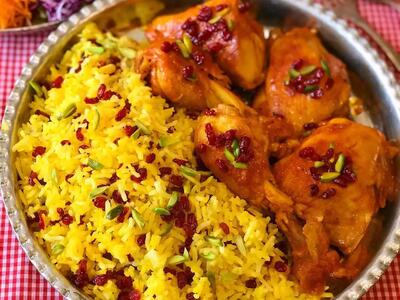 زرشک پلو با مرغ مجلسی؛ یک غذای شیک برای مهمانی‌ها - سبک ایده آل