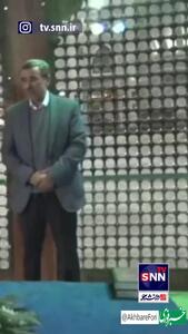 تصاویر پربیننده از حضور احمدی نژاد بر سر مزار هاشمی رفسنجانی