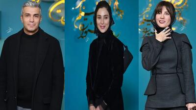 تصویر روز | حضور هنرمندان با استایل های جذاب در اکران فوتوکال فیلم  خاتی  جشنواره فیلم فجر | گلی شی