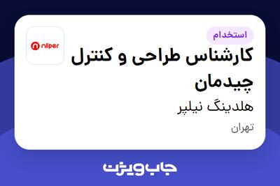 استخدام کارشناس طراحی و کنترل چیدمان در هلدینگ نیلپر