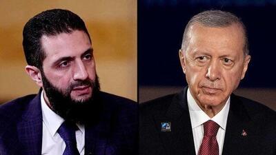 تصاویر نخستین دیدار جولانی با اردوغان