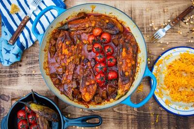 طرز تهیه خورش بادمجان با گوشت چرخ کرده - فراشپز