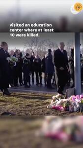 بازدید شاه و ملکه سوئد از محل حادثه تیراندازی در مدرسه