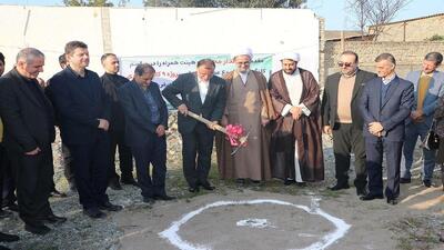 کلنگ زنی مدرسه ۹ کلاسه خیرساز در بندرگز