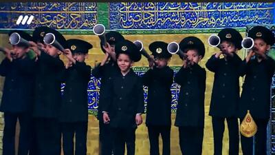 نقاره‌زنی خادم‌های کوچک امام رضا (ع) + فیلم