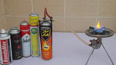 آموزش ساخت اجاق گاز پیکنیک که با هر سوختی کار میکنه از اسپری حشره‌کش تا گاز فندک!