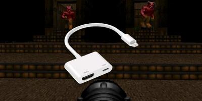 بازی Doom این بار روی آداپتور لایتنینگ به HDMI اپل اجرا شد! [تماشا کنید]