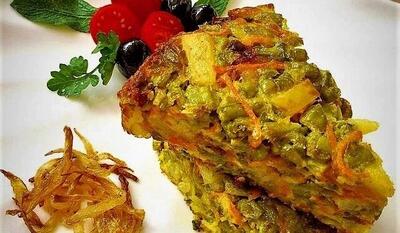 کوکو لوبیا سبز با گوشت چرخ کرده؛ به سبک تبریزی‌ها - فراشپز