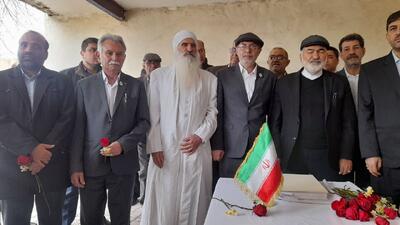 مزار شهدای صابئین مندایی با حضور استاندار در اهواز غبارروبی شد