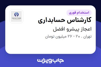 استخدام کارشناس حسابداری در اعجاز پیشرو افضل