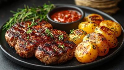 طرز تهیه کتلت گوشت به روش آلمانی (فیلم)