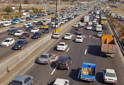 ترافیک سنگین در مسیر تهران - کرج - قزوین