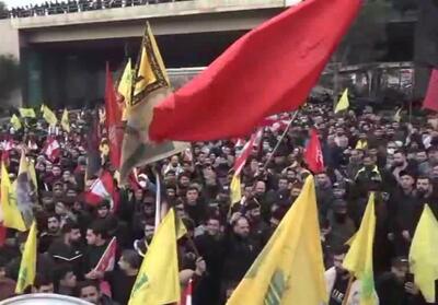 تظاهرات مسالمت‌آمیز لبنانی‌ها در جاده فرودگاه بیروت - تسنیم