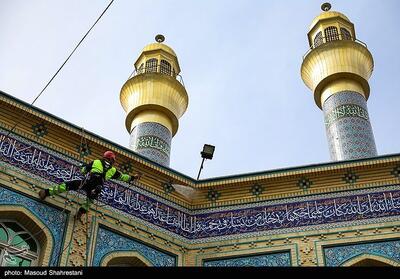 غبارروبی مساجد در آستانه ماه مبارک رمضان- عکس خبری تسنیم | Tasnim