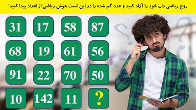 روح ریاضی دان خود را آزاد کنید و عدد گم شده را در این تست هوش ریاضی از اعداد پیدا کنید!