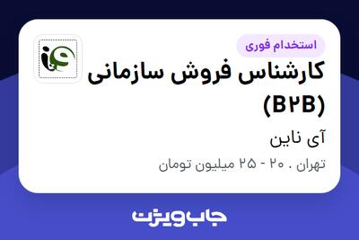استخدام کارشناس فروش سازمانی (B2B) در آی ناین