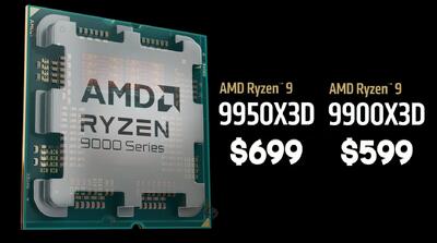 قیمت پردازنده‌های AMD Ryzen 9 9950X3D و 9900X3D به طور رسمی تایید شد