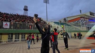 جو ورزشگاه نصیری یزد پیش از بازی چادرملو - پرسپولیس - پارس فوتبال
