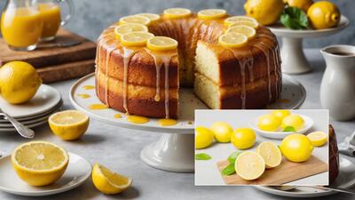 طرز تهیه کیک لیمو شیرین با چند روش