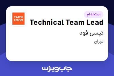 استخدام Technical Team Lead در تپسی فود