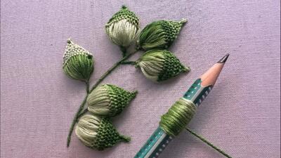 ساخت گل با مداد / نحوه ساخت گل سه بعدی با مداد و کاموا