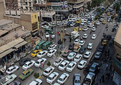هرج و مرج ترافیکی در دل اهواز!