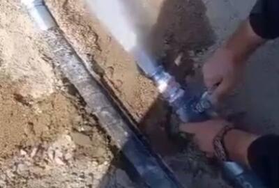 فیلم/ کشف ۴ انشعاب دزدی از خط لوله نفت در هرمزگان