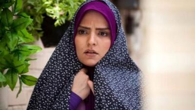 مرضیه سریال آوای باران با یک تیپ متفاوت ظاهر شد