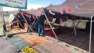 سیاه چادر‌های عشایر قزوین برای میزبانی از مسافران نوروزی