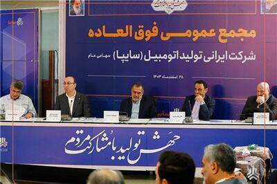 عصر خودرو - افزایش ۷۲۹ درصدی سرمایه سایپا در مجمع عمومی فوق‌العاده تصویب شد