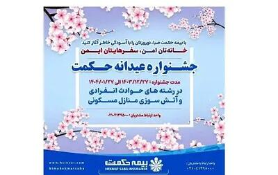 جشنواره عیدانه بیمه حکمت صبا آغاز شد/ نوروزتان را با آرامش آغاز کنید!