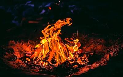 آتش‌سوزی گسترده پارکی در قرچک
