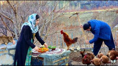 غذای روستایی در ایران؛ پخت تاس کباب به شیوه سنتی (فیلم)