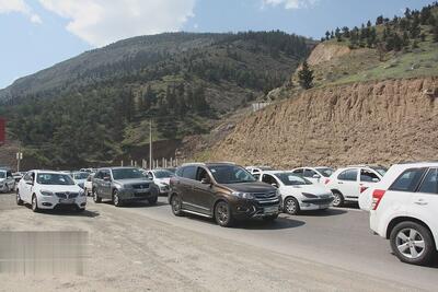 (تصاویر) جاده کندوان یک روز مانده به پایان سال