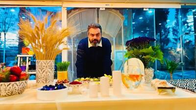 تصویر روز | استایل شیک و جذاب «شهرام قائدی» در سال نو 1404 | گلی شی