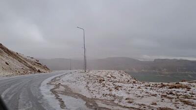 بارش برف در گردنه چری