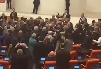 فیلم/درگیری در پارلمان ترکیه به دنبال بازداشت شهردار استانبول