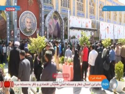 مزار حاج قاسم سلیمانی در لحظه تحویل سال