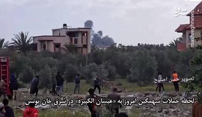 ویدئویی از حملات سهمگین به عبسان بزرگ در شرق خان یونس