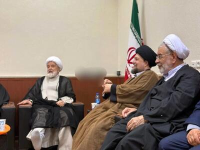 مهدی کروبی با سیدحسن خمینی دیدار کرد