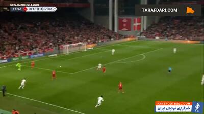 گل راسموس هویلون به پرتغال و خوشحالی به سبک کریستیانو رونالدو (دانمارک 1-0 پرتغال) - پارس فوتبال