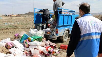 نابودسازی حدود چهار تن مواد غذایی فاسد در خراسان‌شمالی