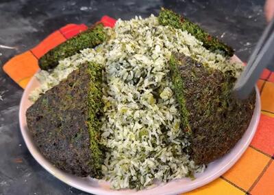 طرز تهیه سبزی پلو با کوکو / سبزی پلو این بار با کوکو
