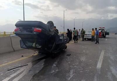 واژگونی ۲ خودرو در کنگاور ۸ مصدوم برجای گذاشت