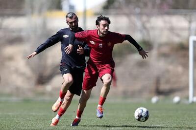 دبل سردار پرسپولیس در تمرین امروز!