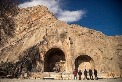 (تصاویر) محوطه تاریخی طاق بستان؛ یادگار دورهٔ ساسانی