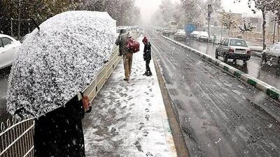 بارش شدید برف در چالوس؛ مسافران غافلگیر شدند
