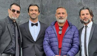 عکسی از شهاب و دارا در پشت صحنه سریال «آبان»